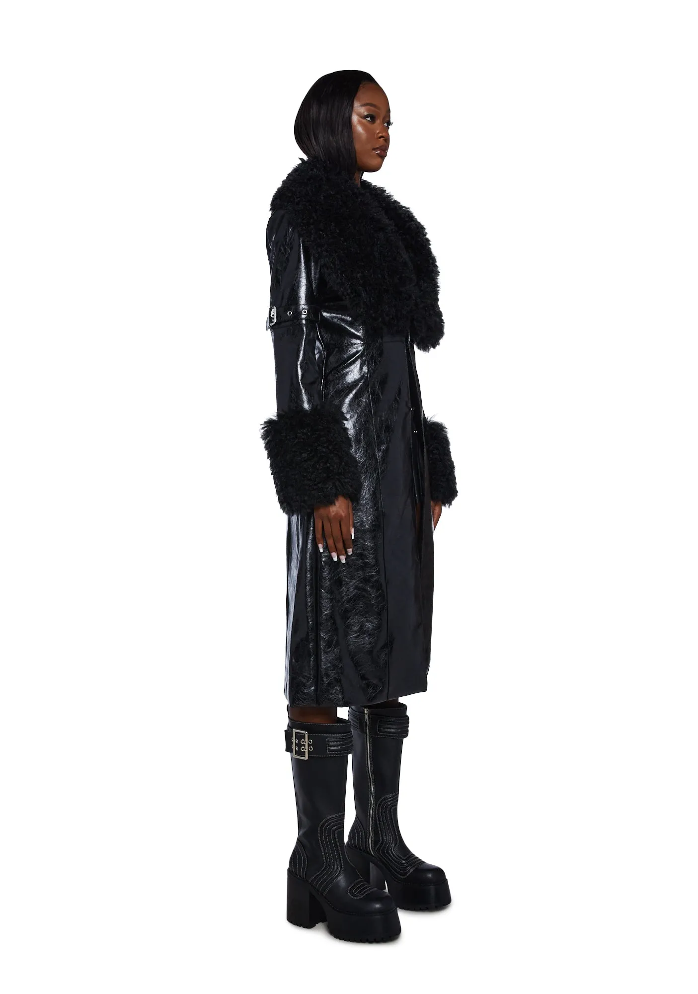 Covet Moto Trench Coat sold by Dolls Kill product image thumbnail 3