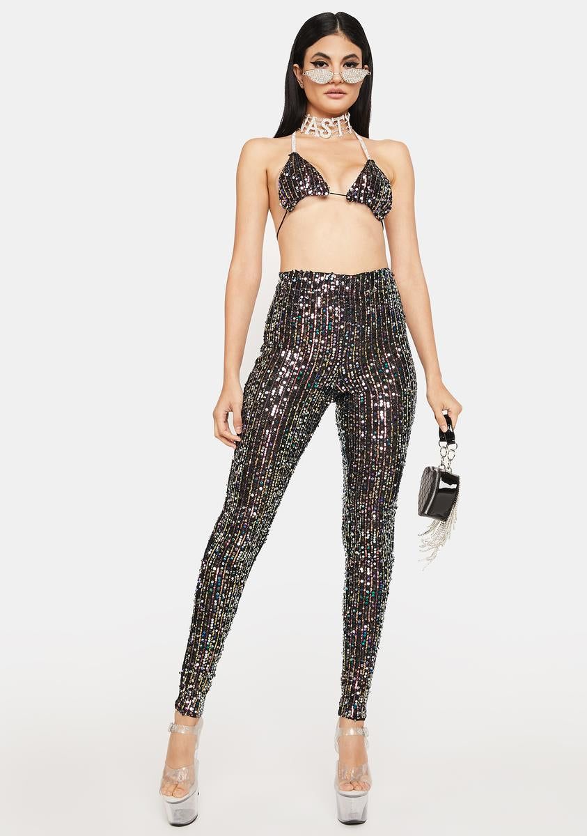 Sparkling Attitude Sequin Leggings Set sold by Dolls Kill product image thumbnail 2