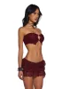Flirty Banter Lace Skirt Set - Wine sold by Dolls Kill