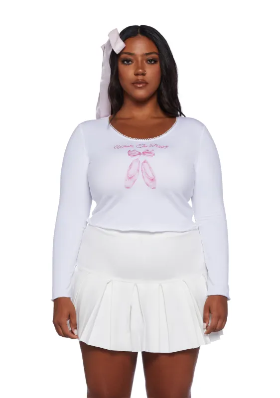 Plus Delightful Dear Long Sleeve Top sold by Dolls Kill