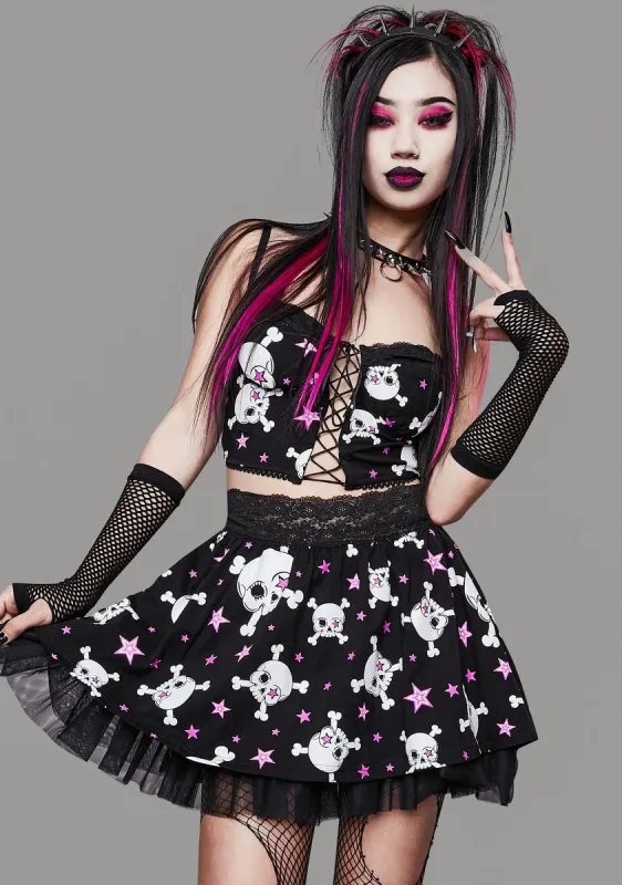 Start A Riot Lace Mini Skirt sold by Dolls Kill
