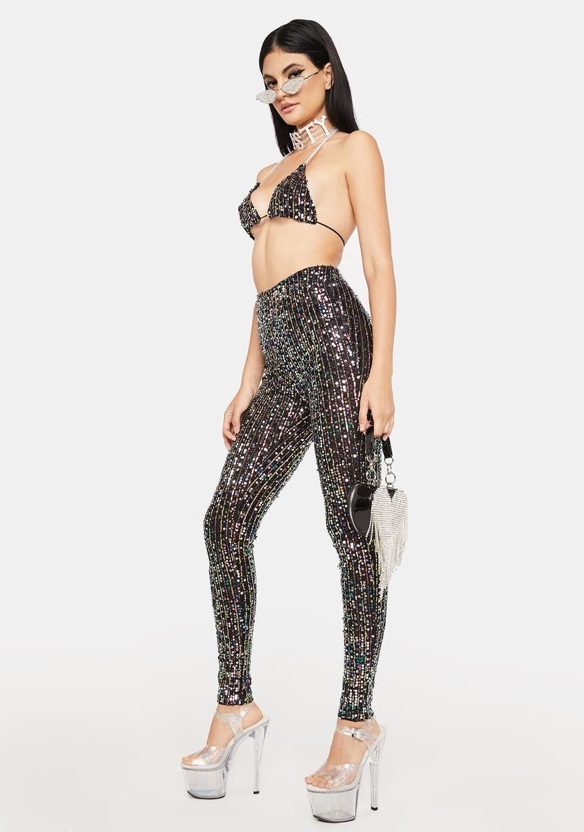 Sparkling Attitude Sequin Leggings Set sold by Dolls Kill product image thumbnail 3