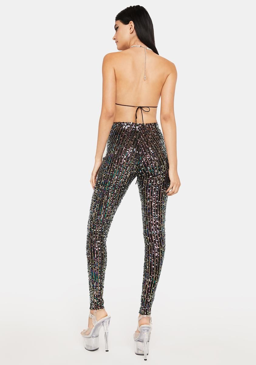 Sparkling Attitude Sequin Leggings Set sold by Dolls Kill product image thumbnail 4