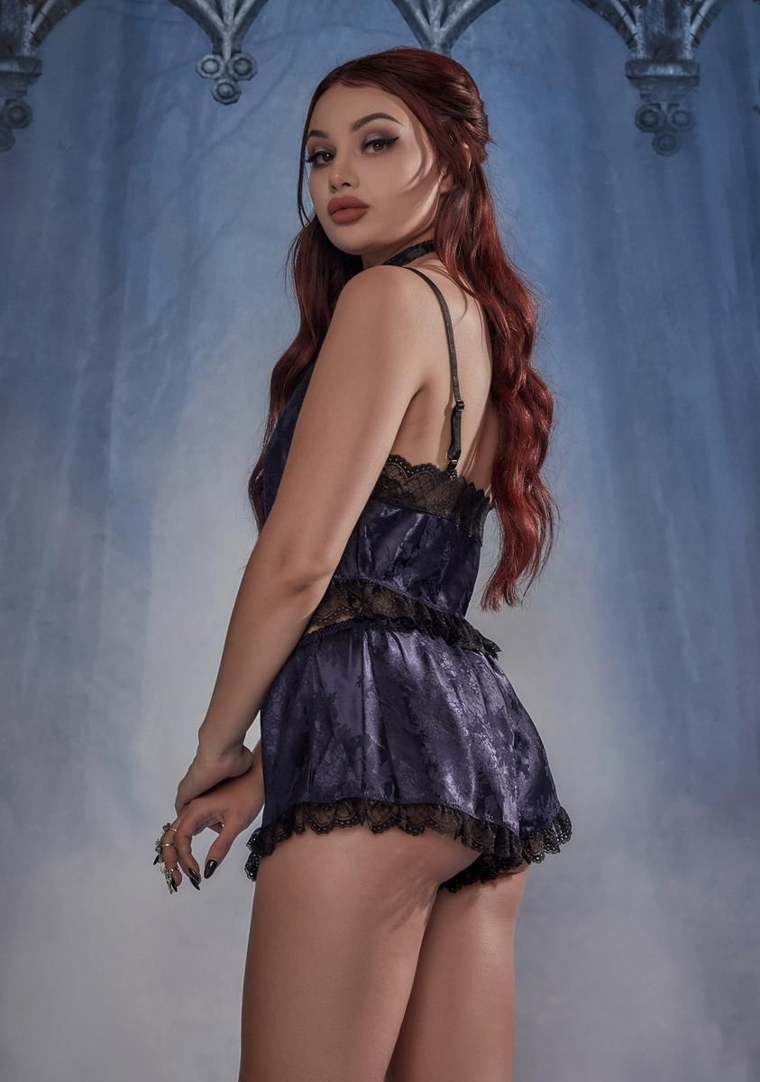 Lovely Lullaby Satin & Lace Lounge Set sold by Dolls Kill product image thumbnail 5