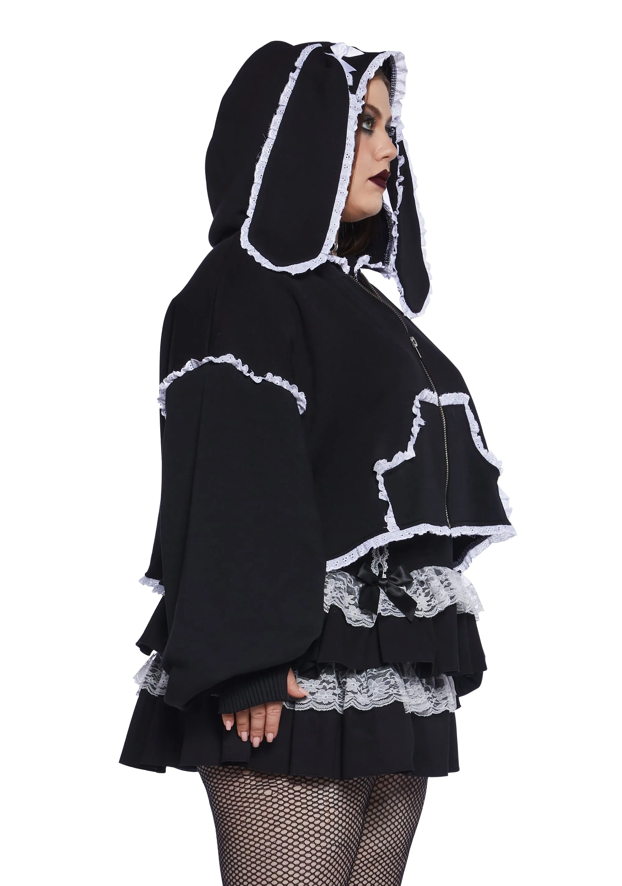 Plus Sweet Creature Zip-Up Hoodie sold by Dolls Kill product image thumbnail 3