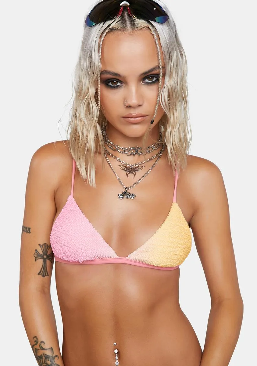 Last Sun Ombre Bikini Top sold by Dolls Kill