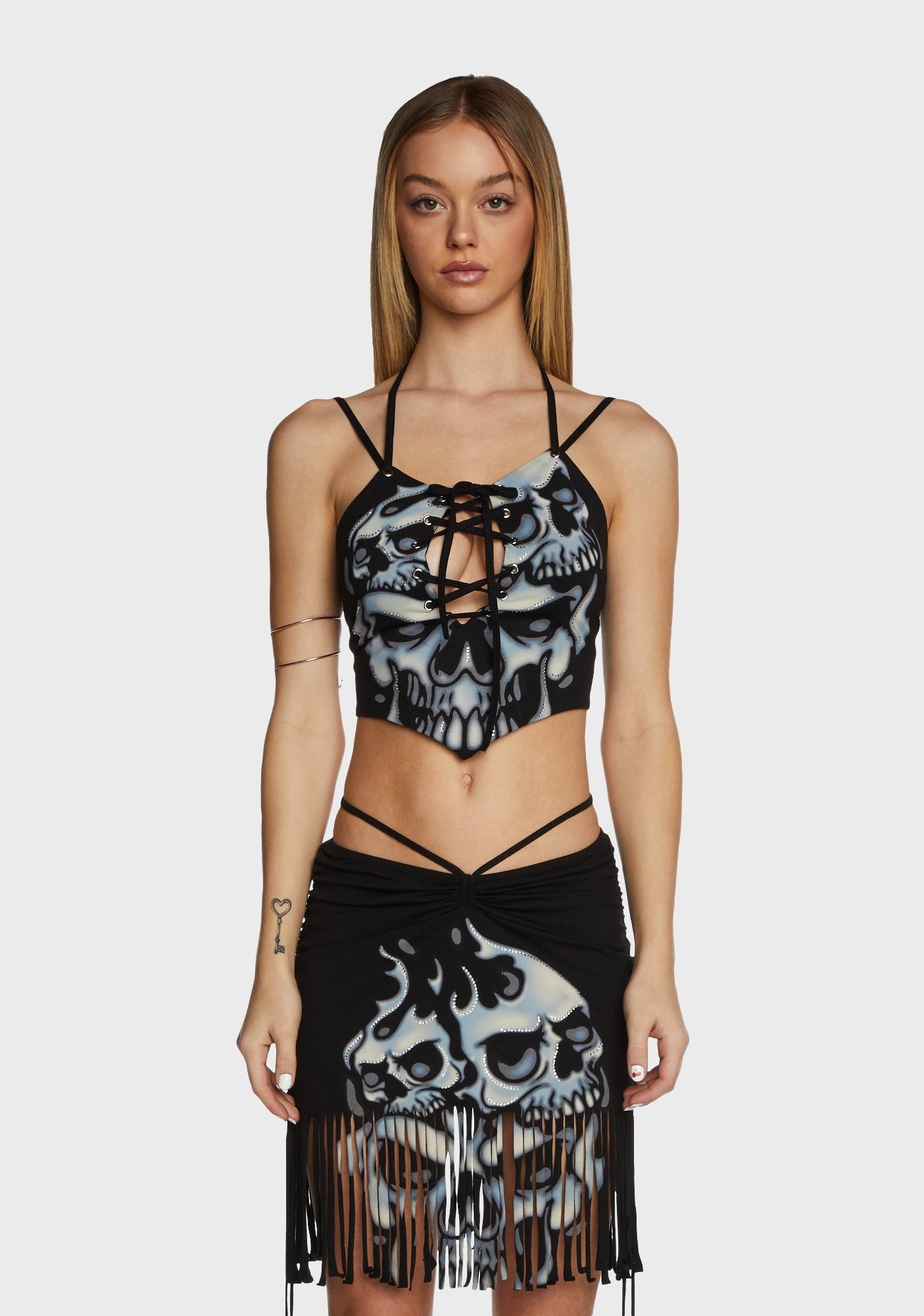 Bone Chilling Halter Top sold by Dolls Kill