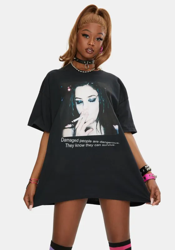 Damaged People Graphic Tee sold by Dolls Kill