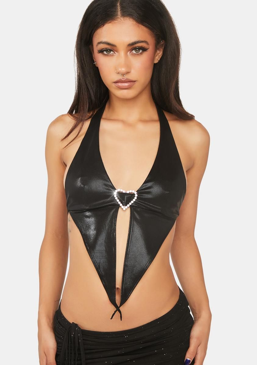 Hardly Yours Halter Top sold by Dolls Kill