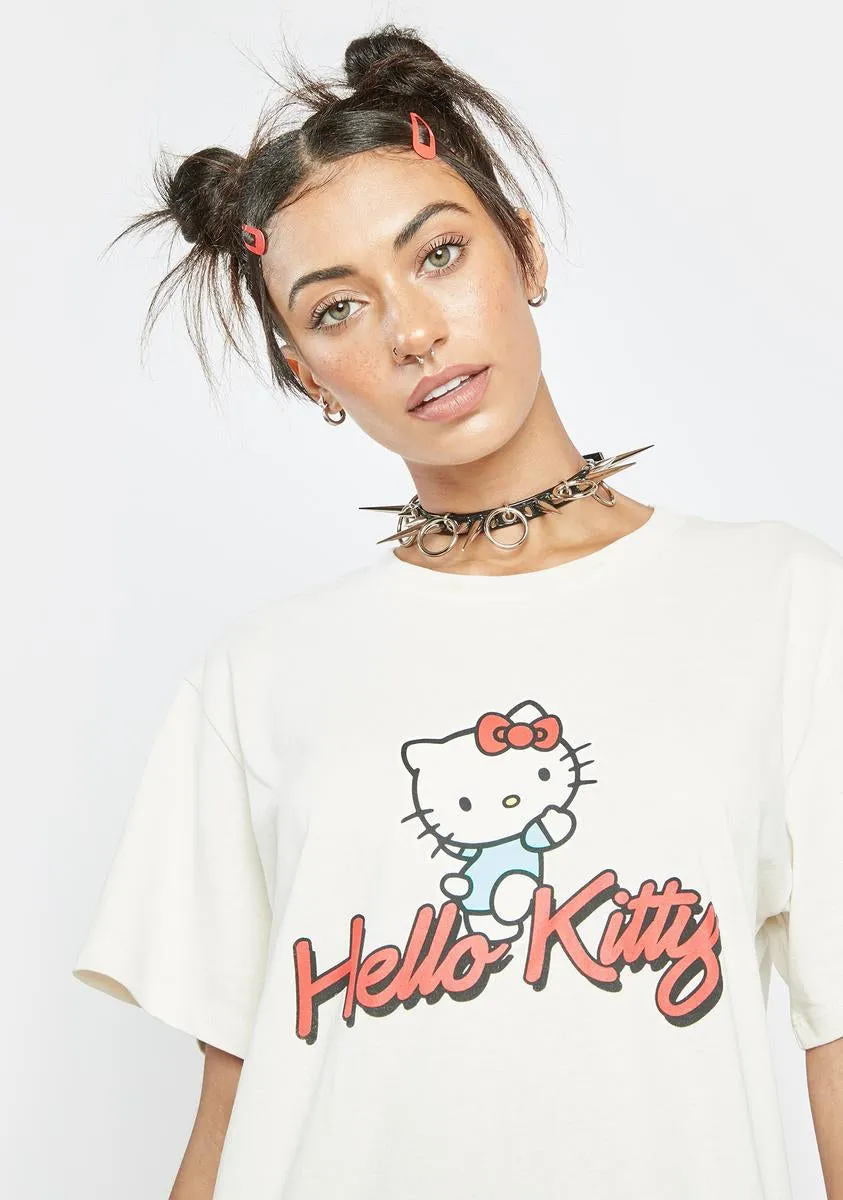 Hello Kitty Waving Oversized Tee sold by Dolls Kill