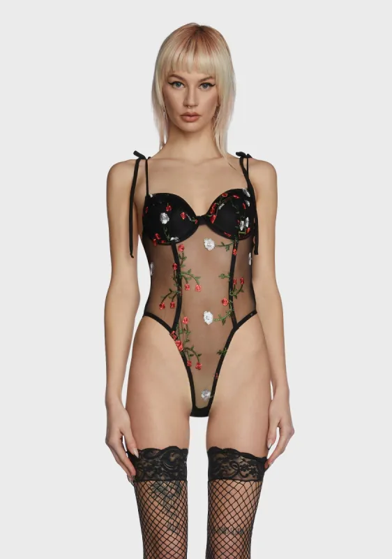 Gardens Of Passion Sheer Teddy sold by Dolls Kill