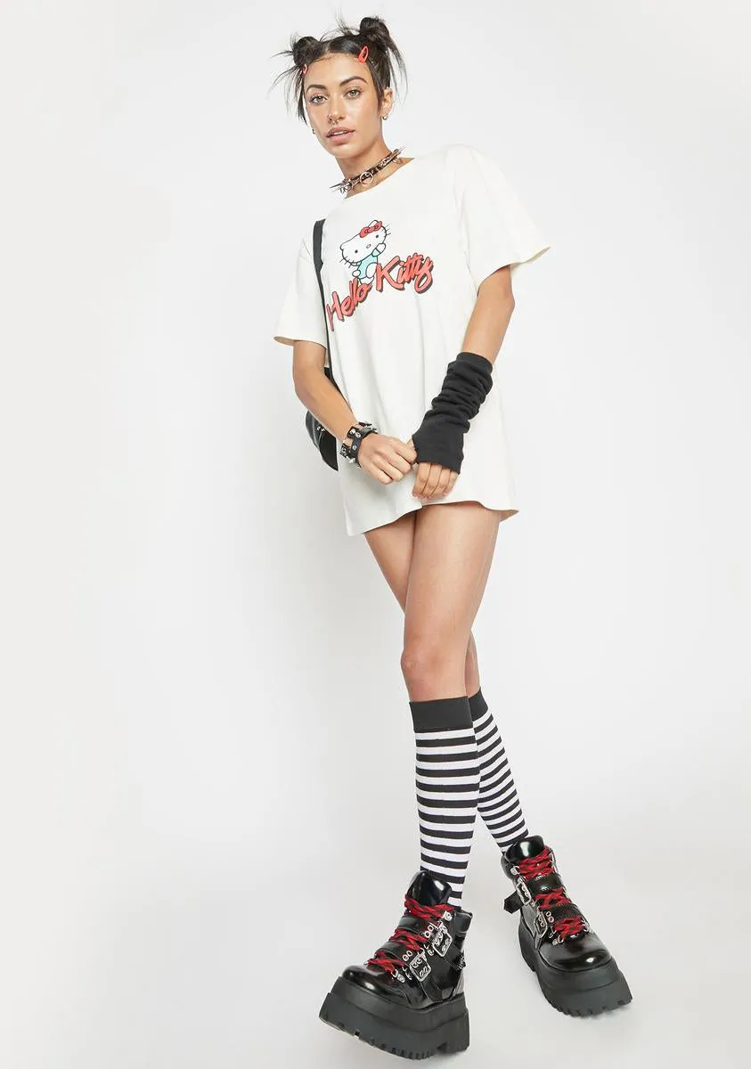 Hello Kitty Waving Oversized Tee sold by Dolls Kill product image thumbnail 3