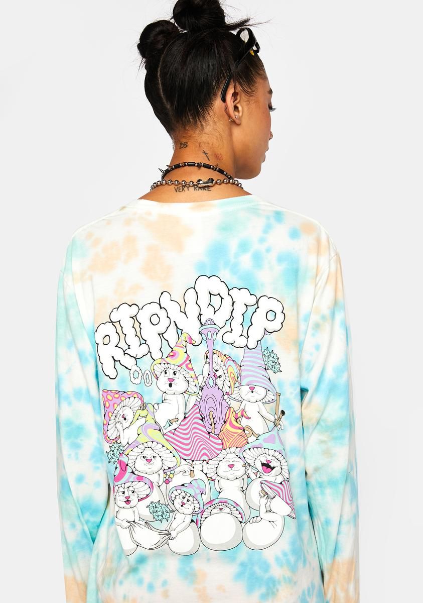 Kaleidoscope Tie Dye Long Sleeve Tee sold by Dolls Kill