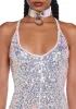Sparkle Nights Sequin Jumpsuit- Metallic sold by Dolls Kill