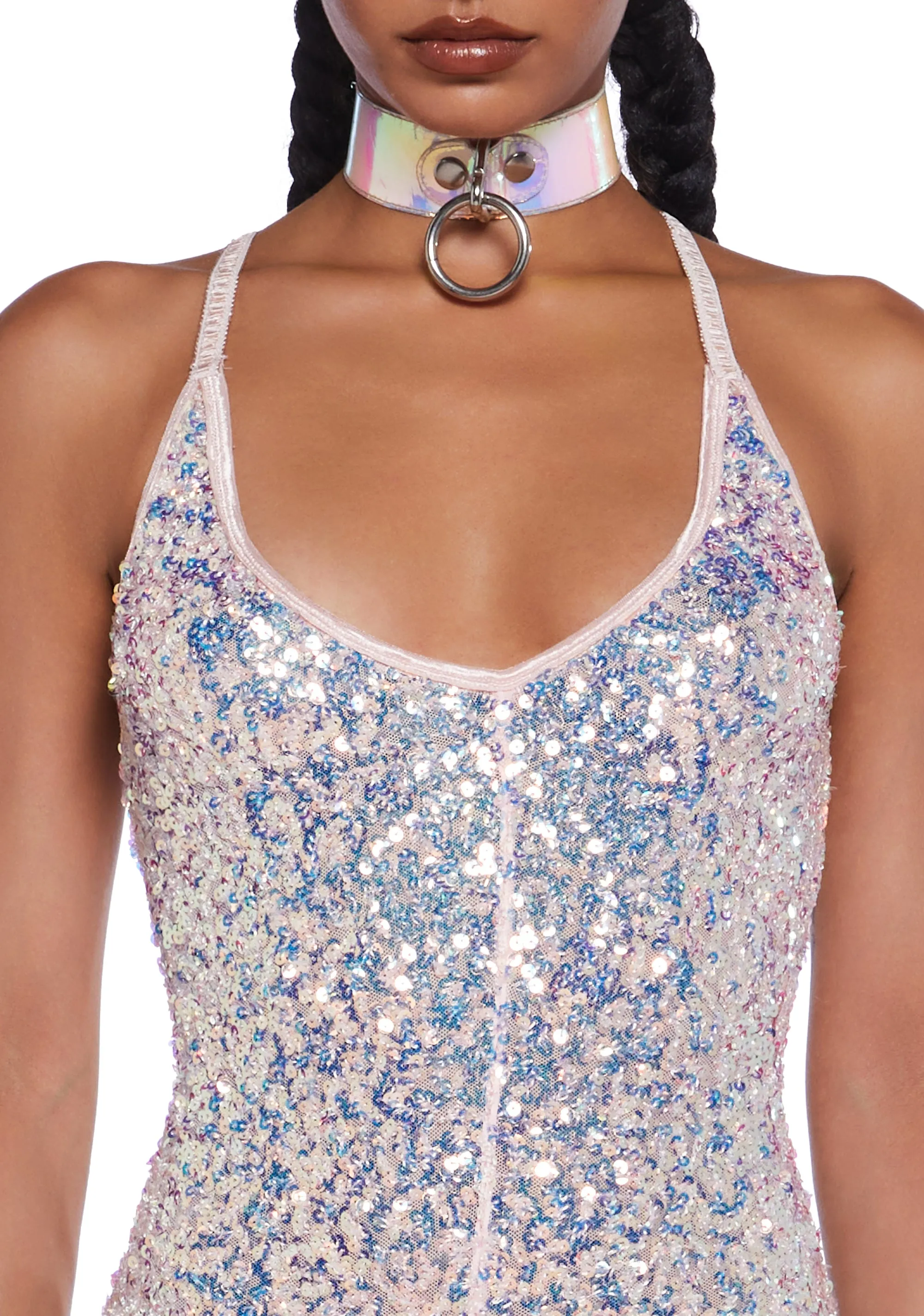 Sparkle Nights Sequin Jumpsuit- Metallic sold by Dolls Kill product image thumbnail 3