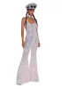 Sparkle Nights Sequin Jumpsuit- Metallic sold by Dolls Kill