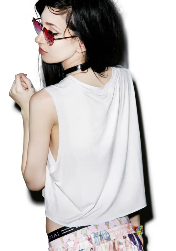 Dank Cropped Muscle Tee sold by Dolls Kill