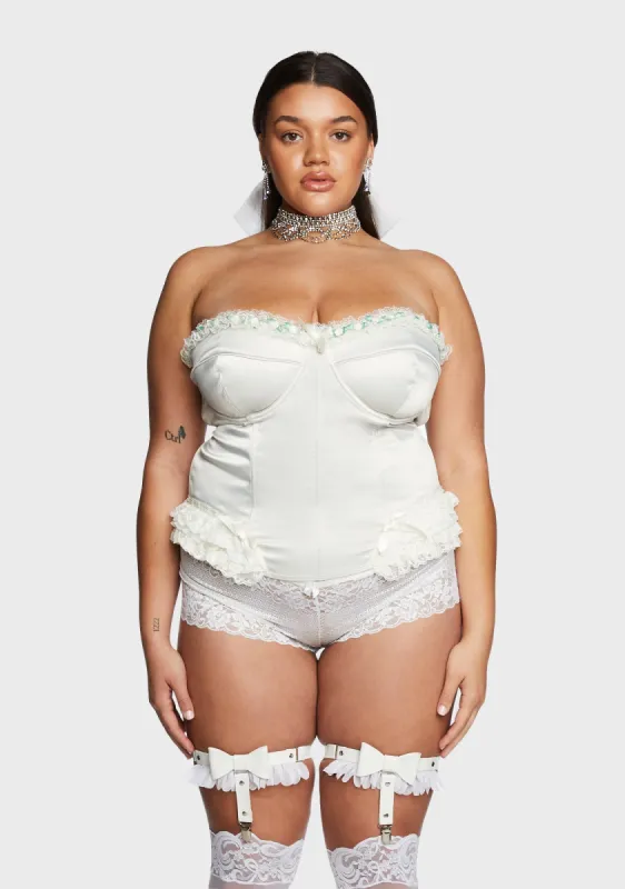 Plus Love Letters Corset Top sold by Dolls Kill