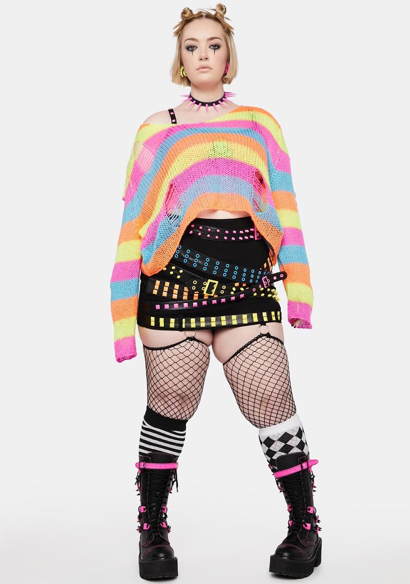 Plus Damage Control Belted Skirt sold by Dolls Kill product image thumbnail 3