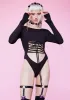 Luna On The Horizon Long Sleeve Lace Up Bodysuit sold by Dolls Kill