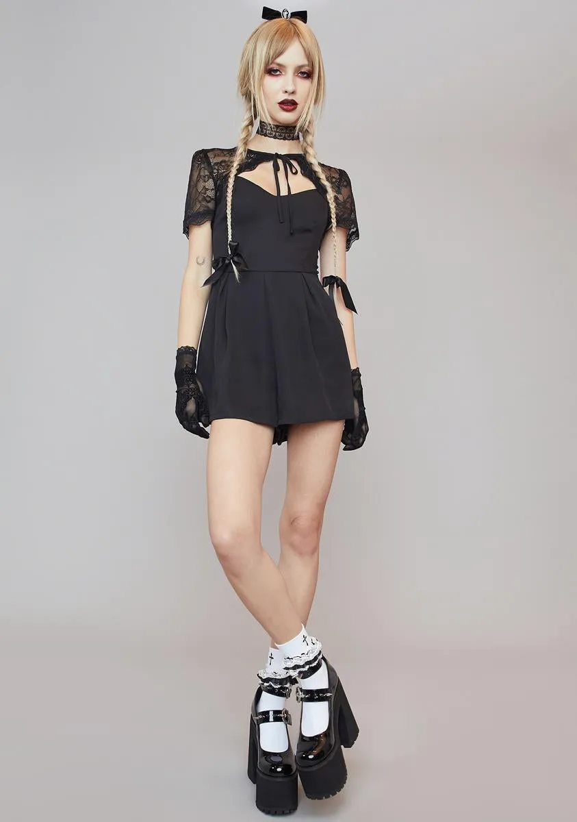 New Love Language Lace Romper sold by Dolls Kill product image thumbnail 3