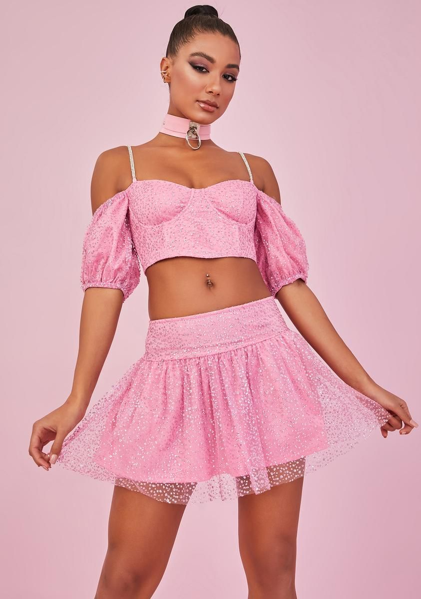 Glamour Check Glitter Mini Skirt sold by Dolls Kill product image thumbnail 2