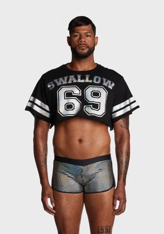 Team Swallow Cropped Jersey Tee sold by Dolls Kill