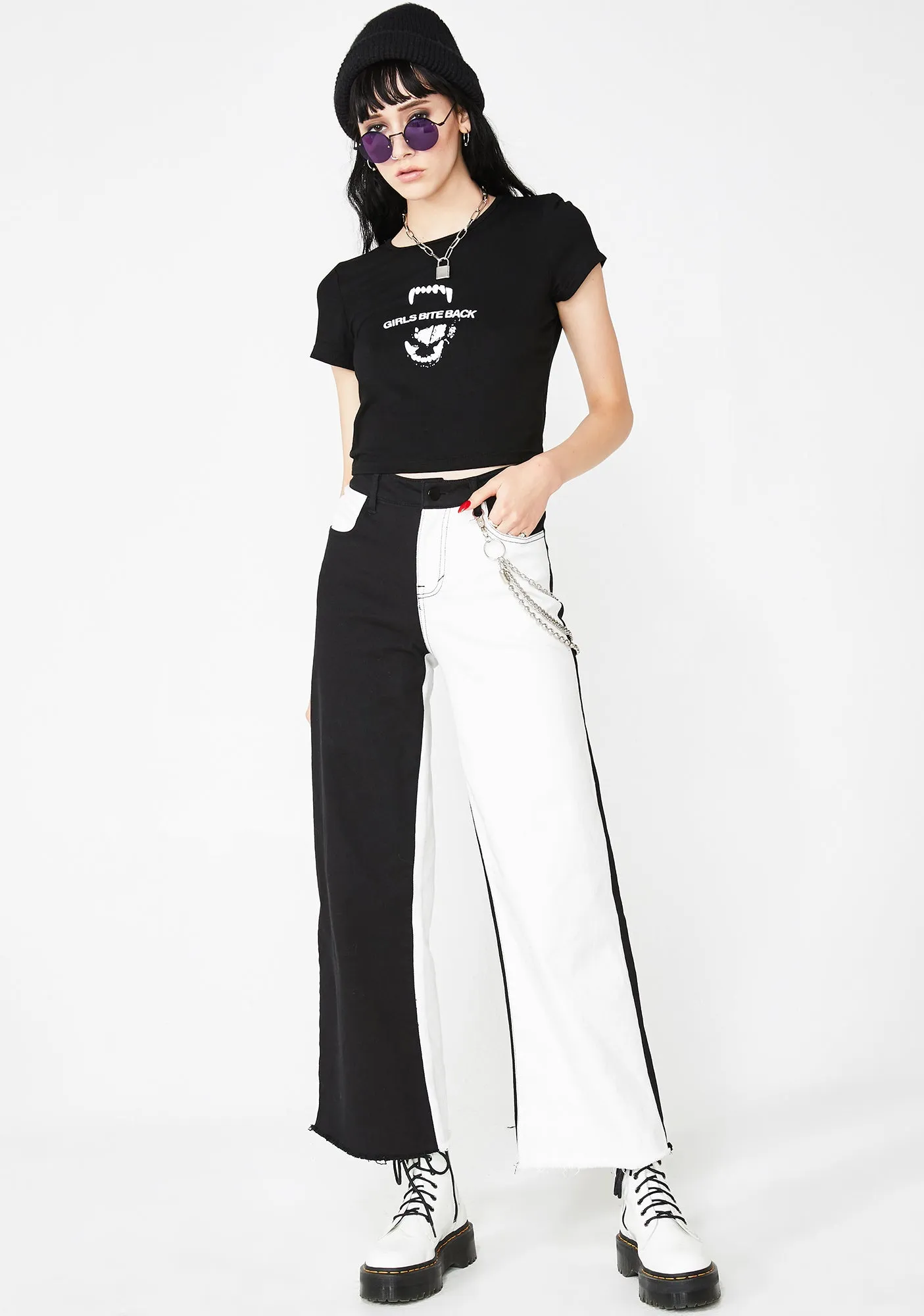 Girls Bite Back Crop Tee sold by Dolls Kill product image thumbnail 3