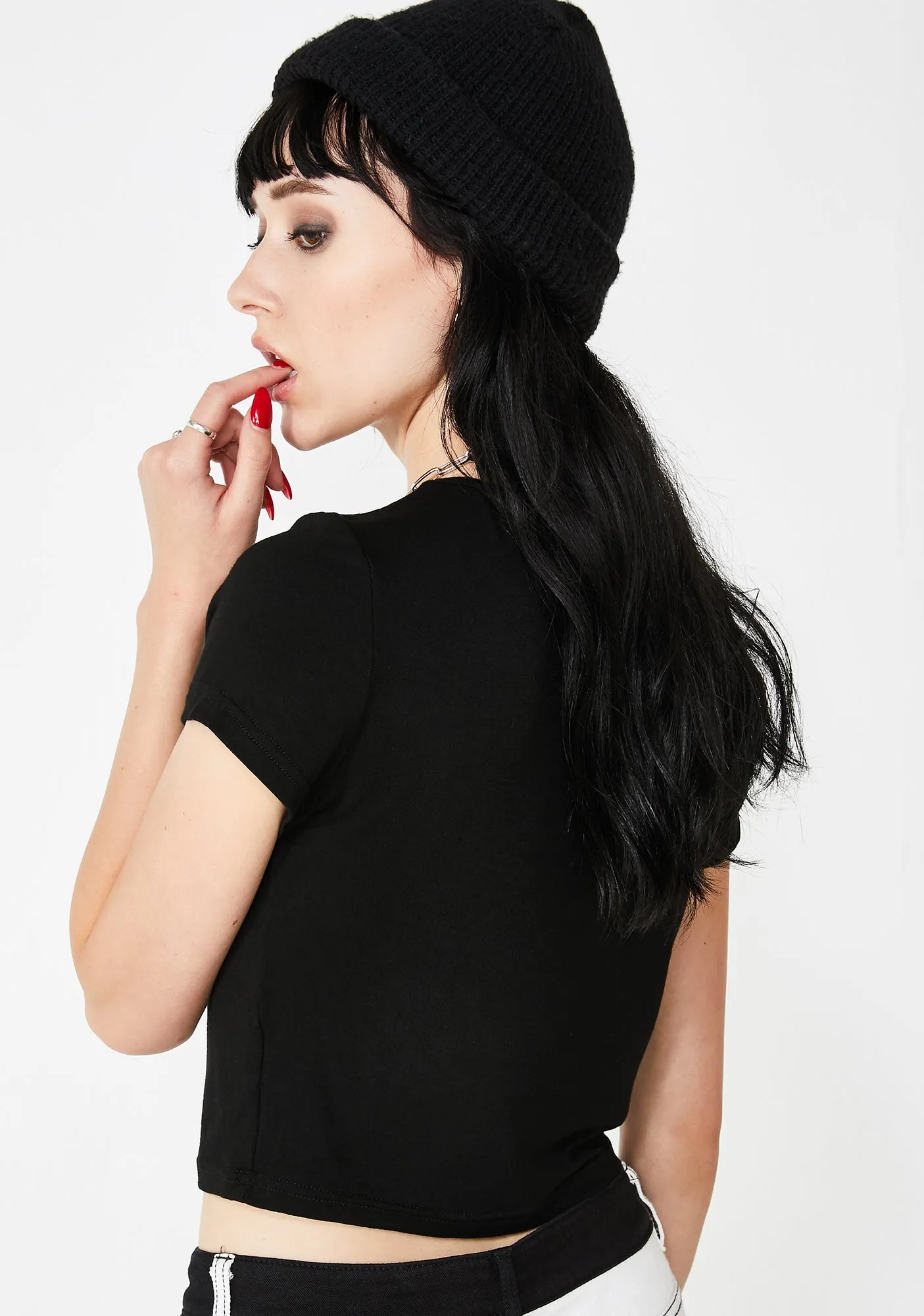 Girls Bite Back Crop Tee sold by Dolls Kill product image thumbnail 4