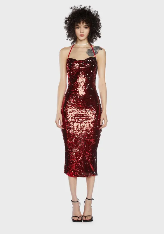 Hot Speakeasy Romance Sequin Maxi Dress sold by Dolls Kill