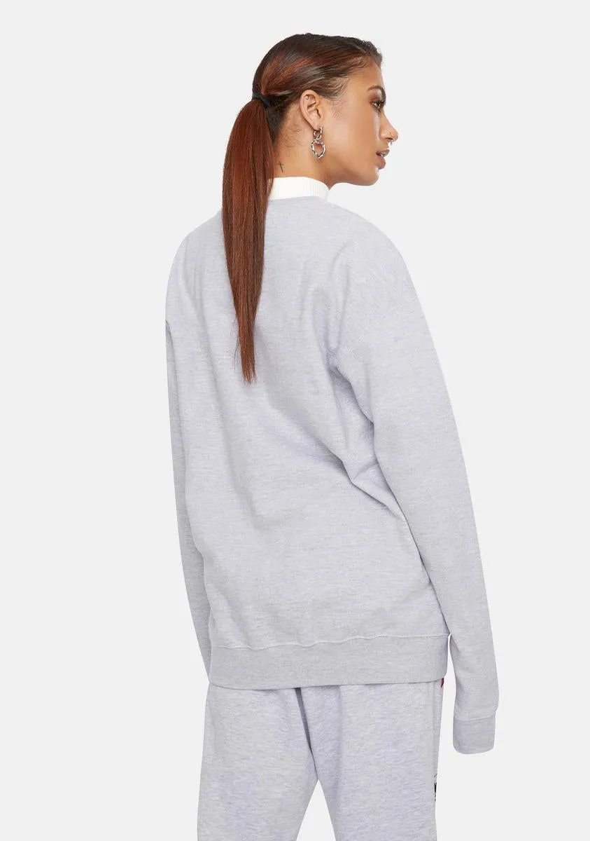 X Playdude Flowers Graphic Crewneck Sweatshirt sold by Dolls Kill product image thumbnail 4