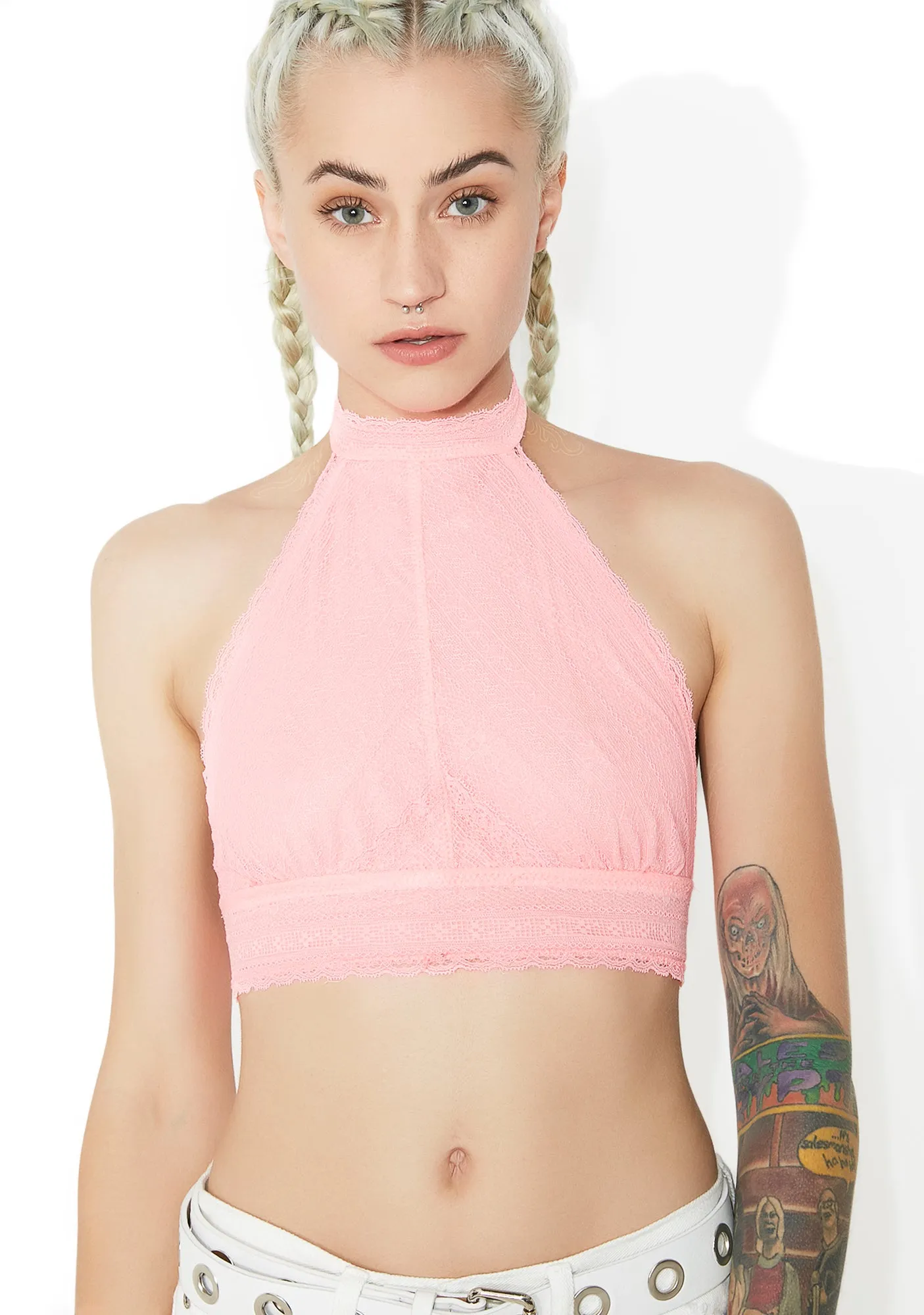 Subtle Affection Halter Bralette sold by Dolls Kill