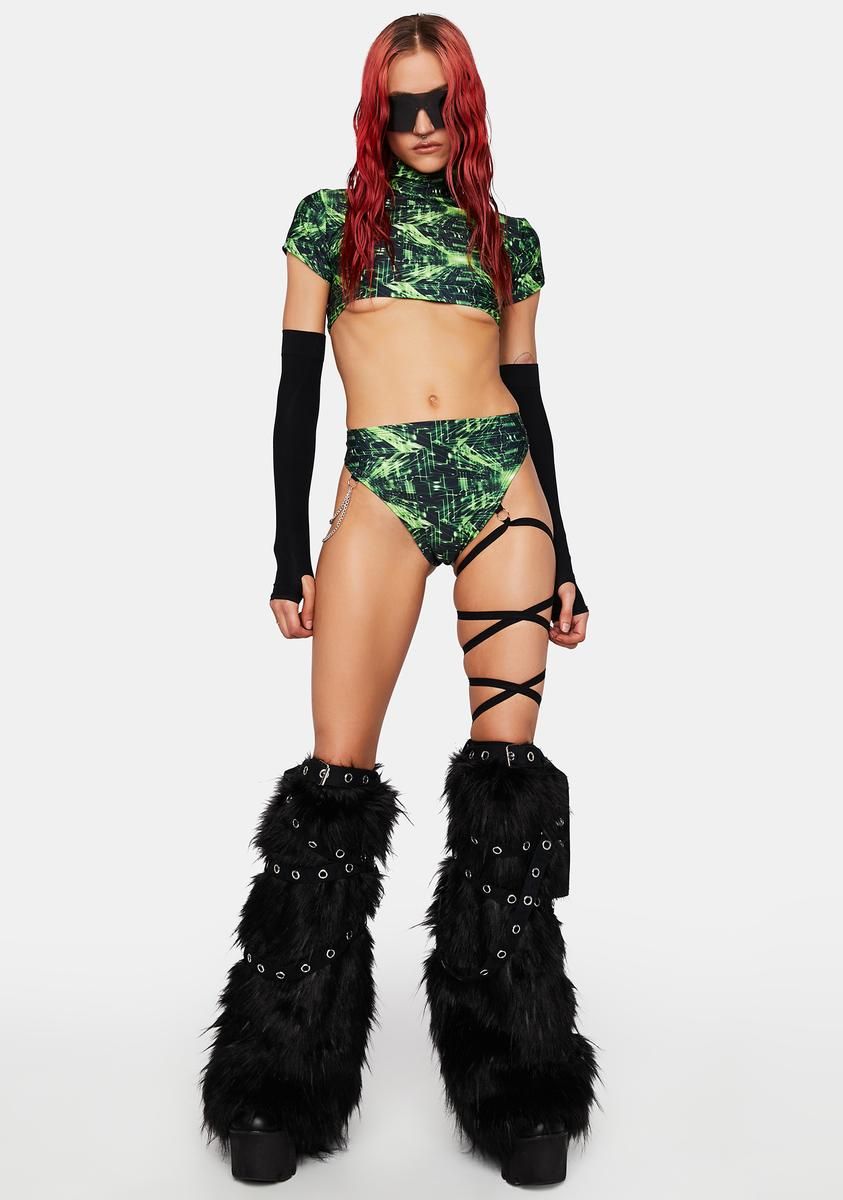 Cyber Grid Underboob Top sold by Dolls Kill product image thumbnail 3