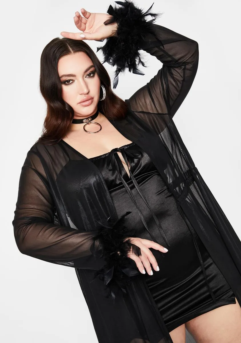 Miss Blissful Baddie Feather Robe sold by Dolls Kill product image thumbnail 2