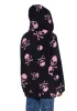 Skull On My Sleeve Hooded Sherpa Jacket - Pink sold by Dolls Kill