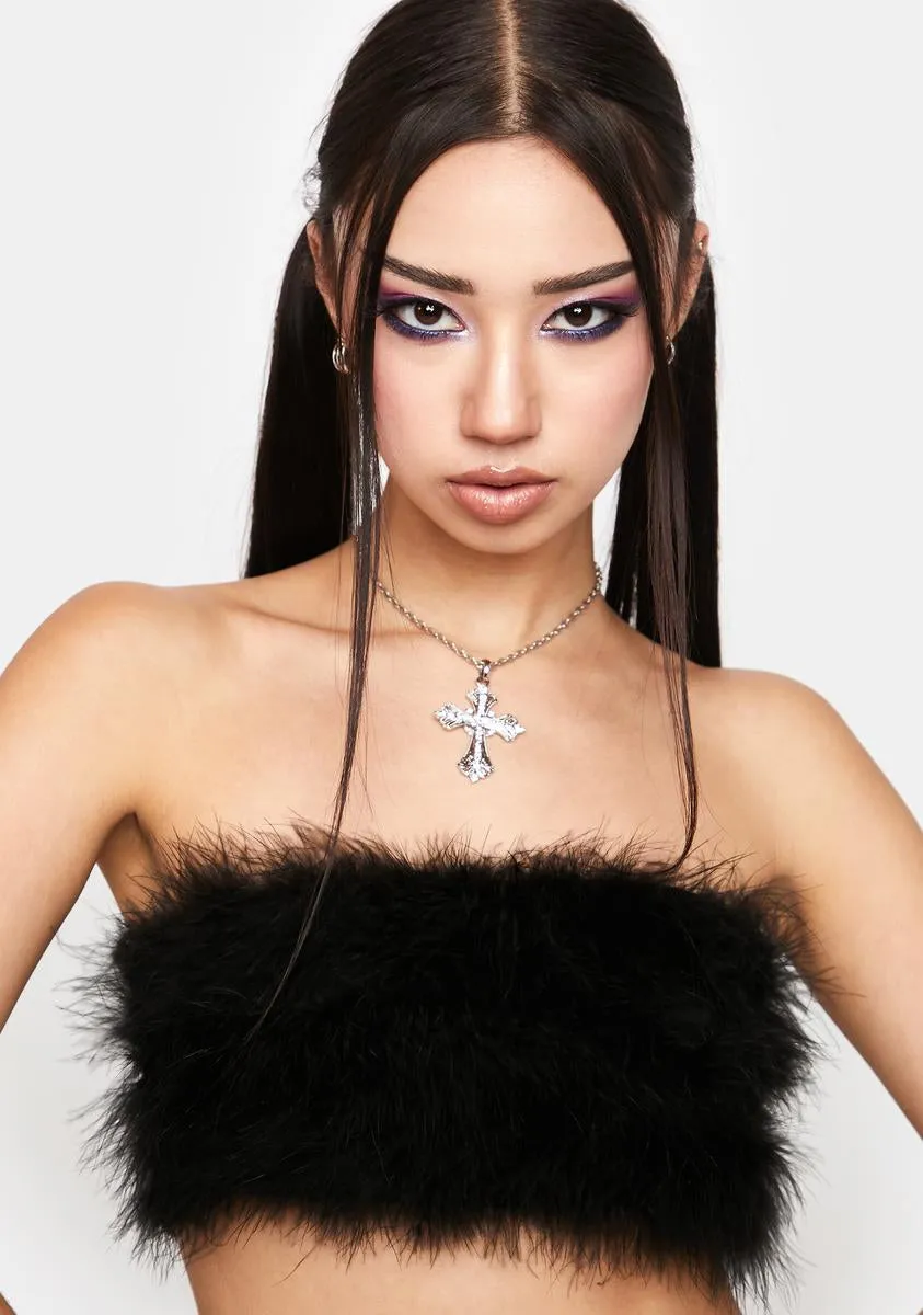Trista Faux Fur Top sold by Dolls Kill