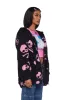 Skull On My Sleeve Hooded Sherpa Jacket - Pink sold by Dolls Kill
