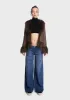 Brown Faux Fur Trimmed Coat sold by Dolls Kill