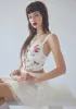 Totally Faked It Floral Mesh Corset Top sold by Dolls Kill