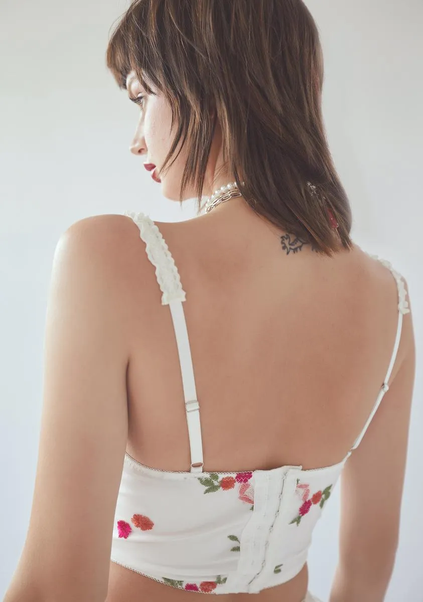 Totally Faked It Floral Mesh Corset Top sold by Dolls Kill product image thumbnail 4