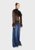 Brown Faux Fur Trimmed Coat sold by Dolls Kill