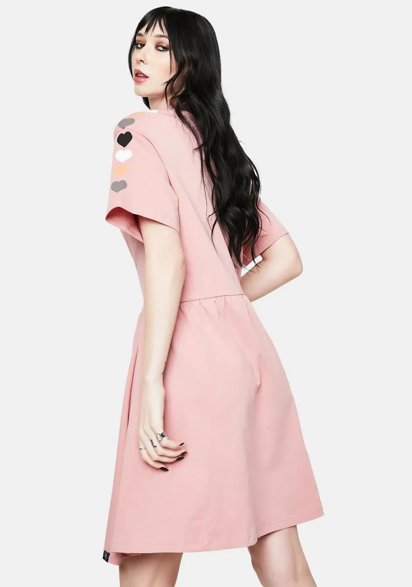 Heart On My Sleeve Smock Dress sold by Dolls Kill product image thumbnail 4