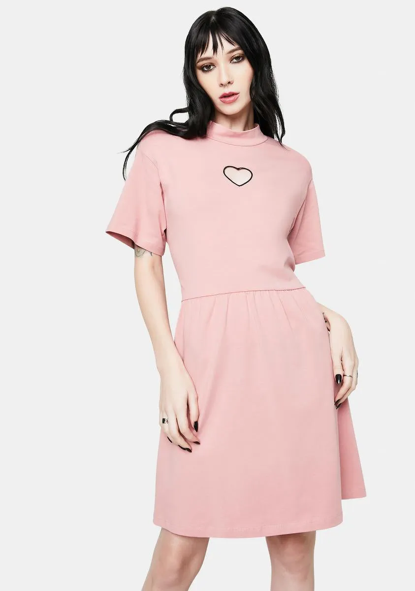 Heart On My Sleeve Smock Dress sold by Dolls Kill