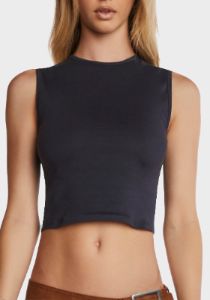 Monlo Vest Top - Blue sold by Dolls Kill