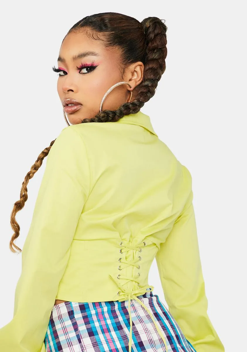 Atomic Starlet Sass Long Sleeve Corset Shirt sold by Dolls Kill product image thumbnail 4