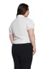 Plus Coveted Darling Poplin Blouse - White sold by Dolls Kill