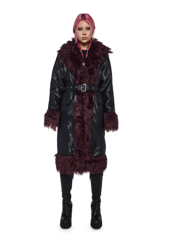 Ursula Vegan Leather Coat sold by Dolls Kill