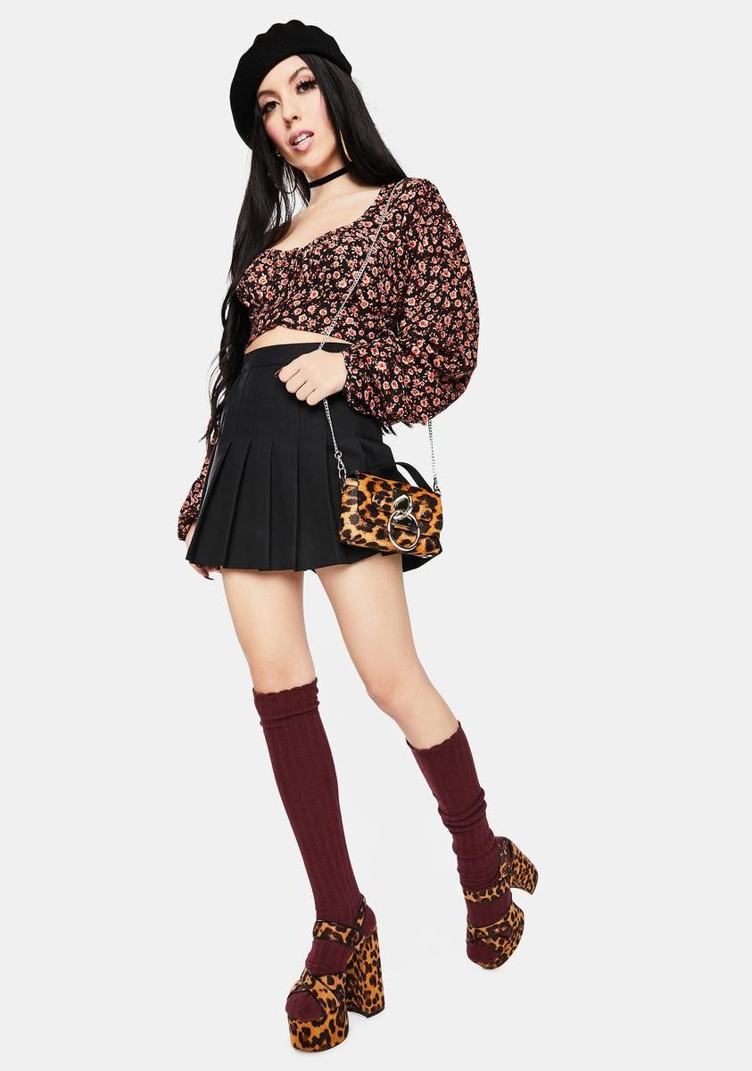 Glario Autumn Blossom Crop Top sold by Dolls Kill product image thumbnail 3