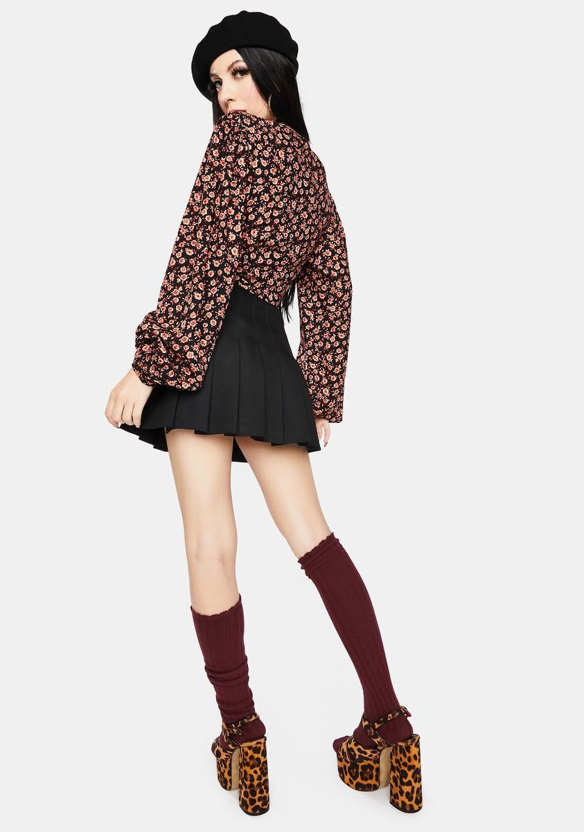 Glario Autumn Blossom Crop Top sold by Dolls Kill product image thumbnail 4