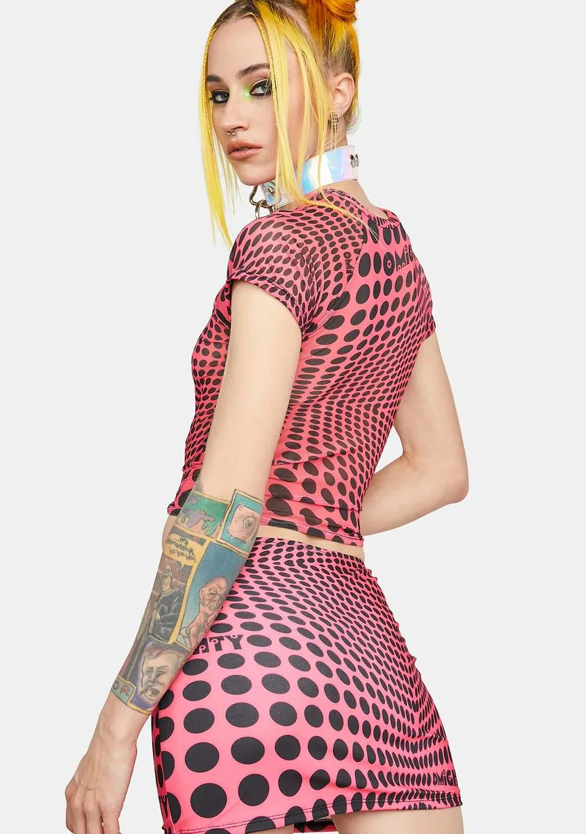 Pink Illusion Mini Skirt sold by Dolls Kill product image thumbnail 4